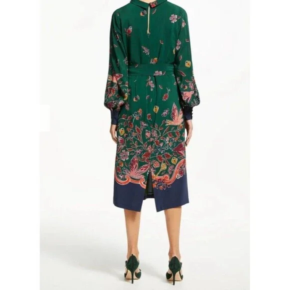 Boden Green Floral Midi Dress - Picture 2 of 15
